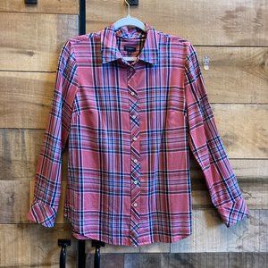 Talbots long sleeve Plaid Blouse*